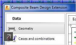 Combine properties of steel and concrete for composite beam analysis