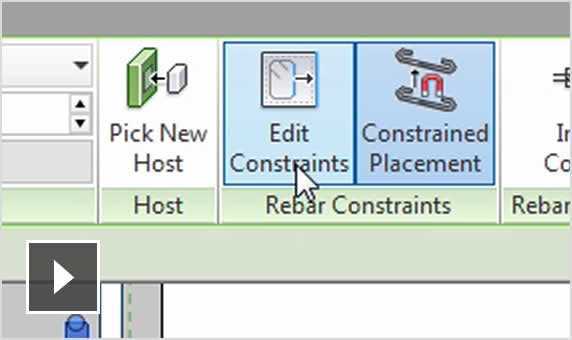 Video: Showing constraint relationship when moving, copying, or dropping rebar