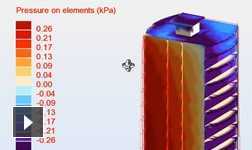 Image of the visual wind load indicator in Robot Structural Analysis software