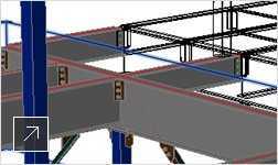 Select and view steel modeling parts