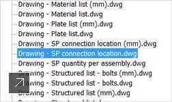 Get connection location information on single-part drawings