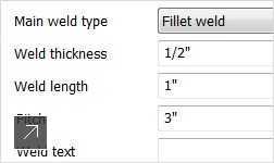 Weld definition properties