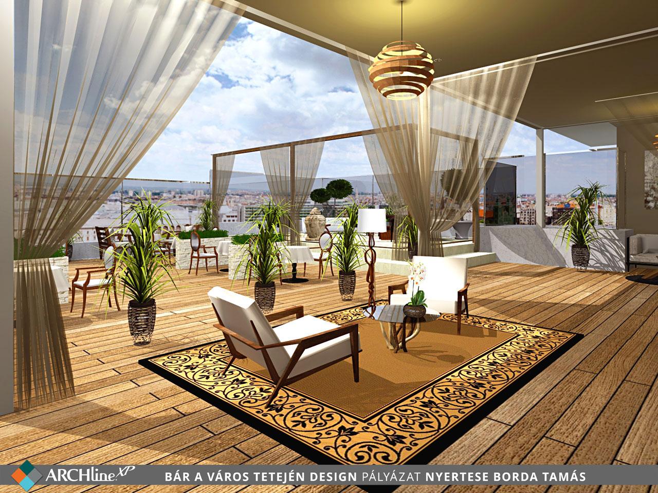 ARCHLine.XP Gallery – Rooftop Bar Design